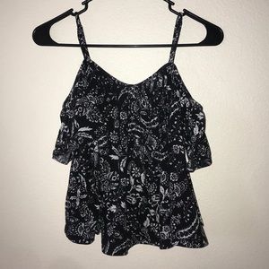 Black and white blouse